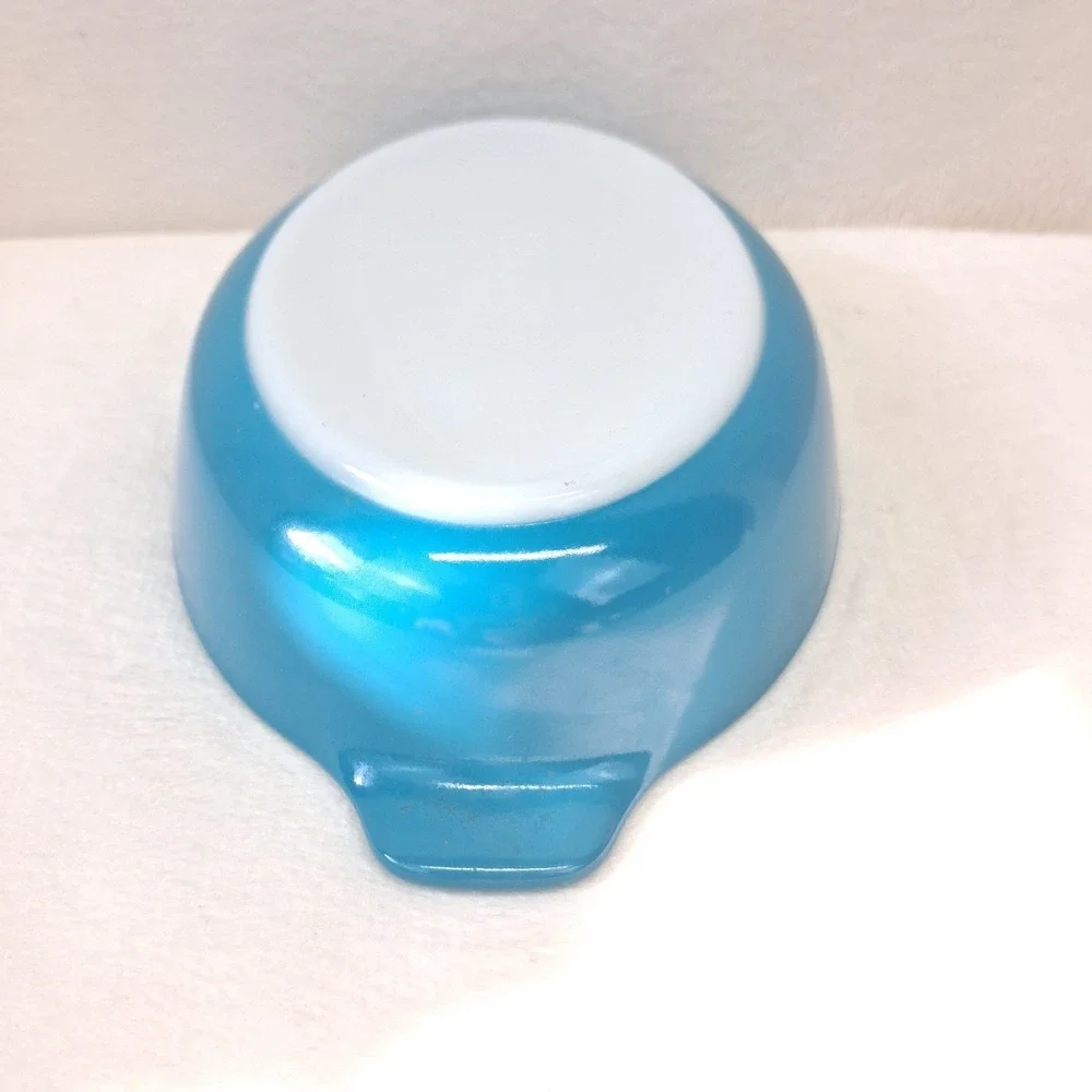 Vintage Pyrex 10 oz Horizon Blue 700 Au Gratin Souffle Dish Baker Vtg Pixie USA